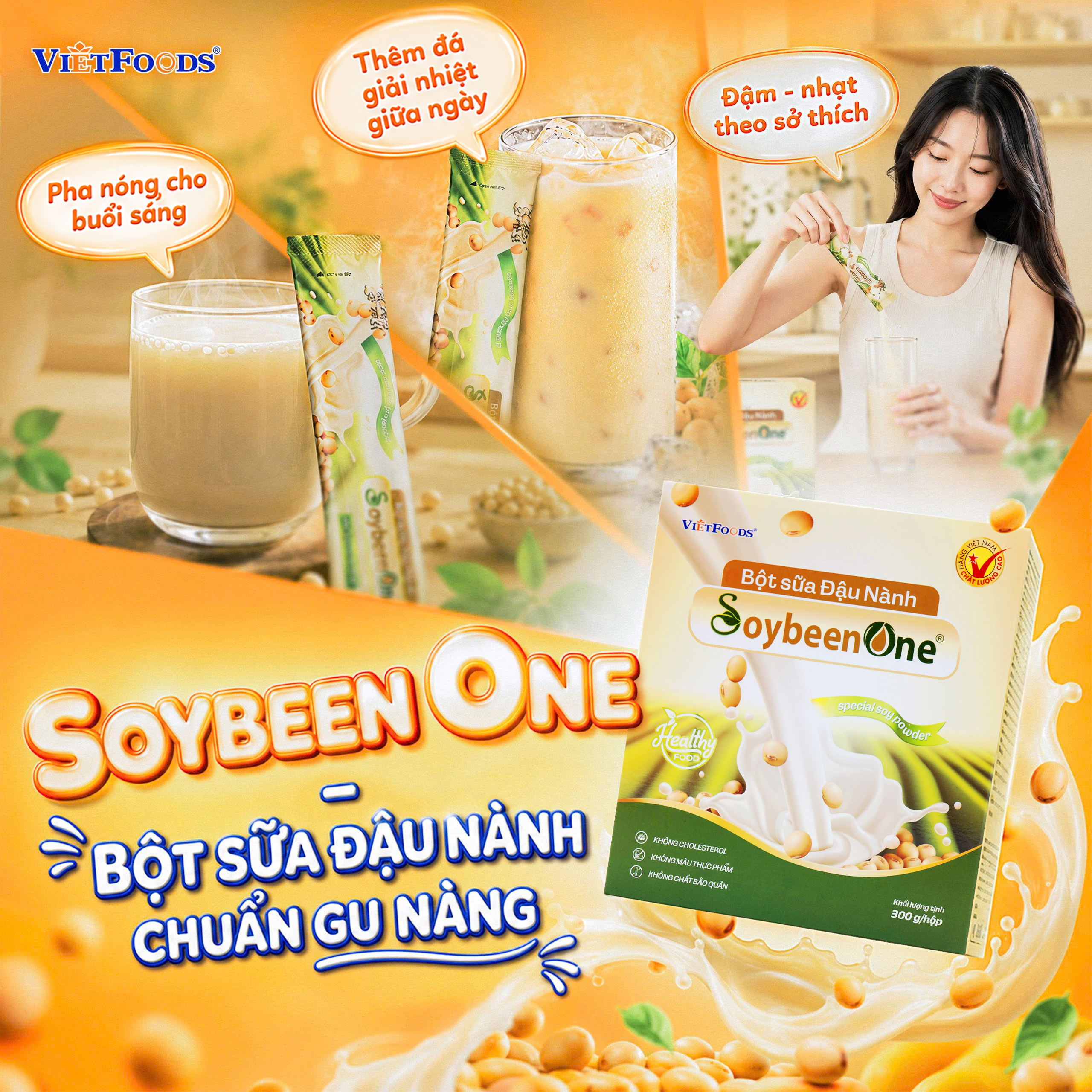 Cách uống uống bột sữa đậu nành Soybeen One